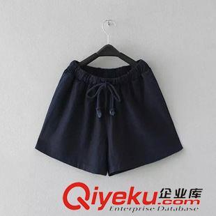 歐美風麻料抽繩短褲裙 批發市場的時尚新寵